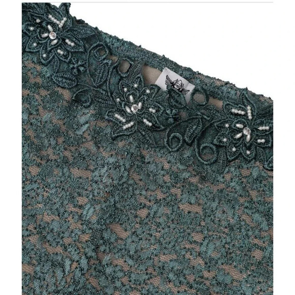 Boys Lie Rose Reverie x Yung Reaper Bottom Green Lace XS Pearl Flare Pant - Picture 5 of 13